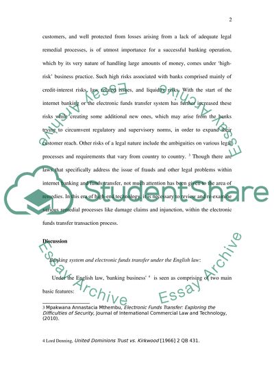 Damages Recoverable Electronic Funds Transfer Transactions Under UK Law