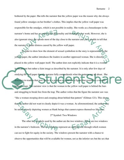 Element of Sexual Symbolism in the Yellow Wall-Paper