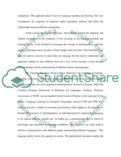 The Significance of Plurilingualism in Europe