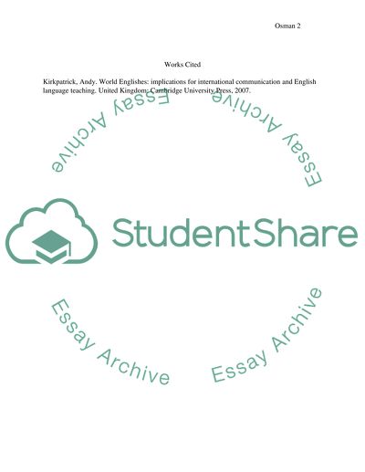 Should English Be the International Language