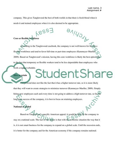 Tanglewood Recruitment Process