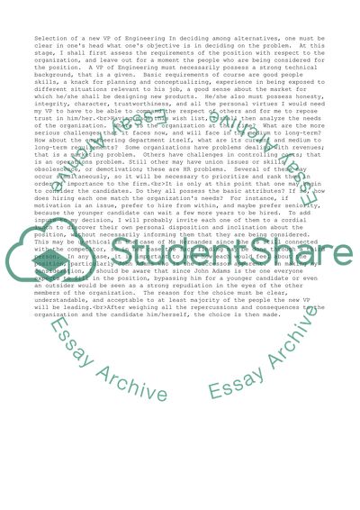 EMBA 560 Executive Position week 2 exercise 2