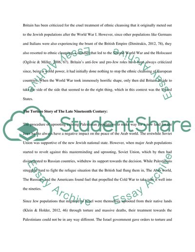 The Arab-Israeli Conflict and its Correlation to Cold War Tensions