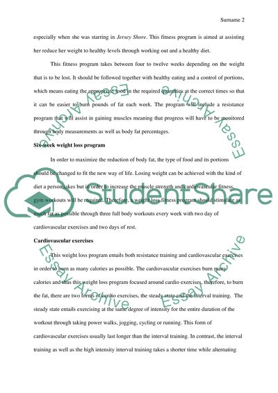 Applied Health Fitness Psychology and Fitness Program