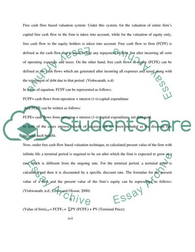 Capital Valuation Models