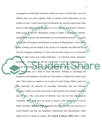 Mass Media and Communication Technologies