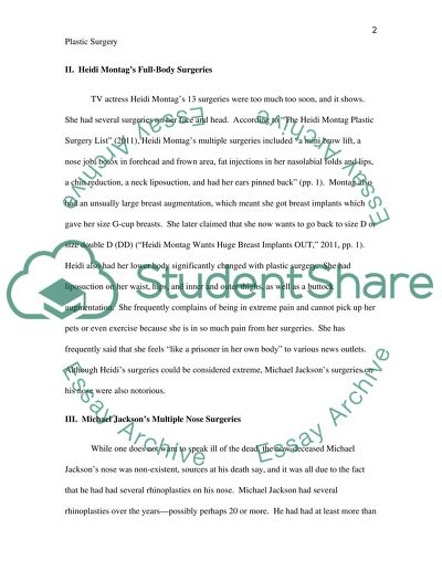 Plastic Surgery: To Do or Not to Do, That is the Question