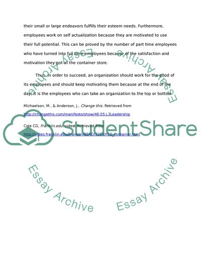 Container Store Business