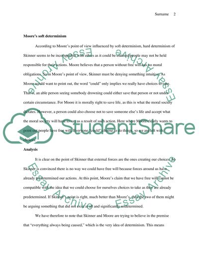Compare and contrast skinner and moores different views