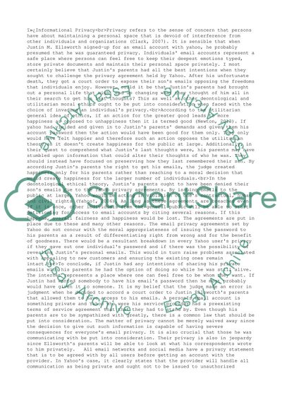 Informational Privacy