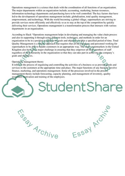 Theory and Problems of Operations Management