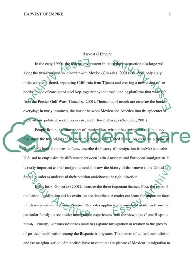 The Harvest of Empire