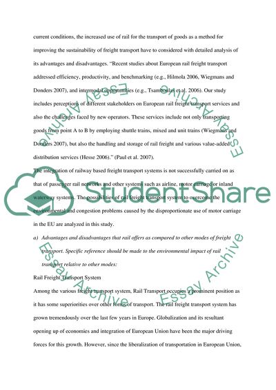 European Freight Transport Assessment