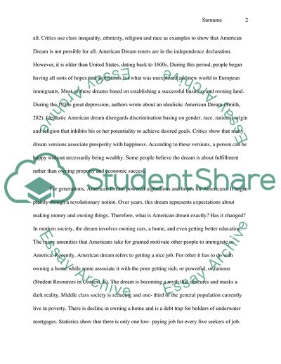 The Principle of the American Dream