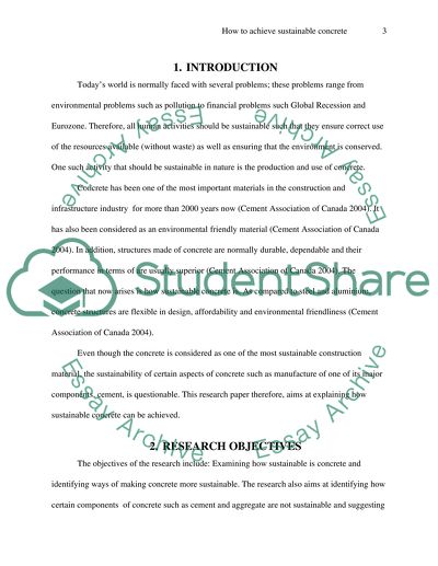 How to achive sustainable concrete