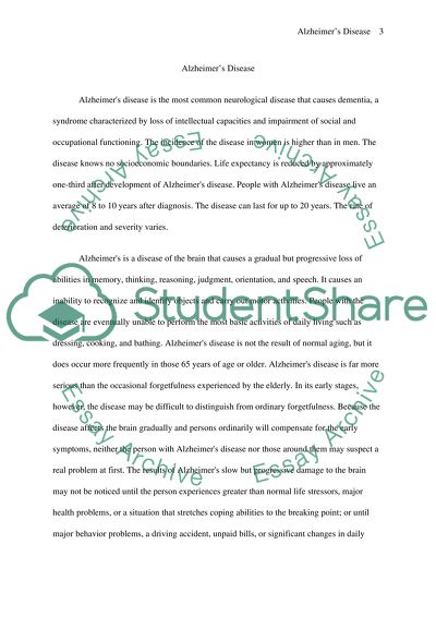 Alzeihmers Disease Explanation