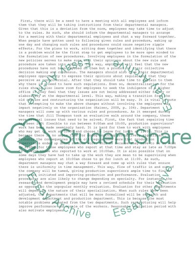 Organisations and Behaviour