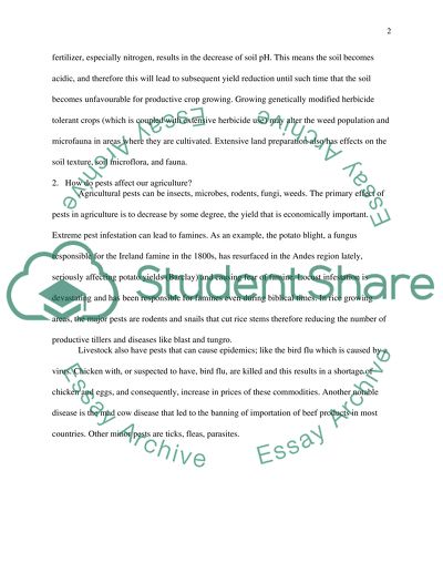 Increase in Food Supplies