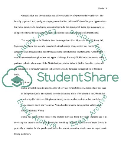 SWOT of Nokia and Its Corporate Strategy