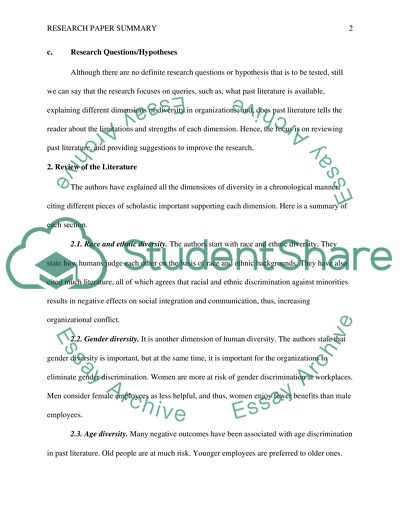 Diversity in Organizations