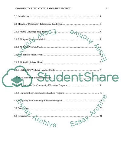 Models of Community Educational Leadership