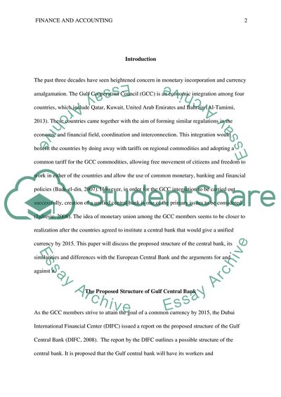 The Gulf Cooperation Councils Role in the Economy of the Gulf Nations