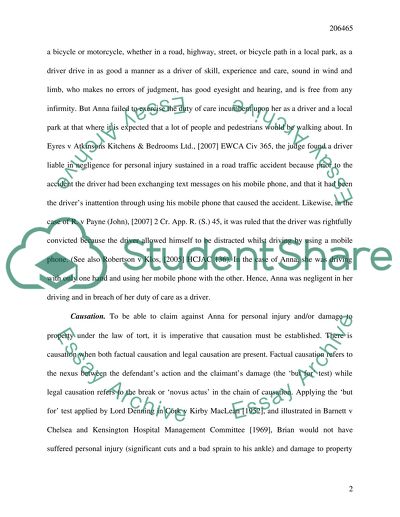 Torts problem question