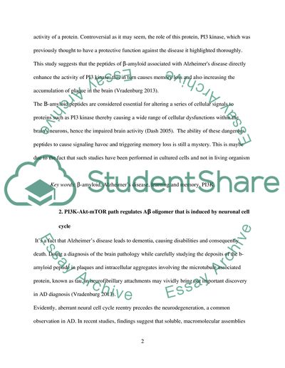 Molecular Neuro-degeneration