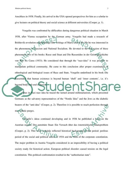 The Political Ideas of Eric Voegelin