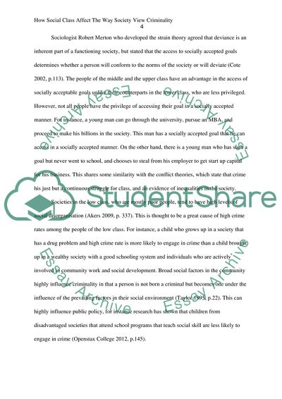 How Social Class Affect the Way Society View Criminality