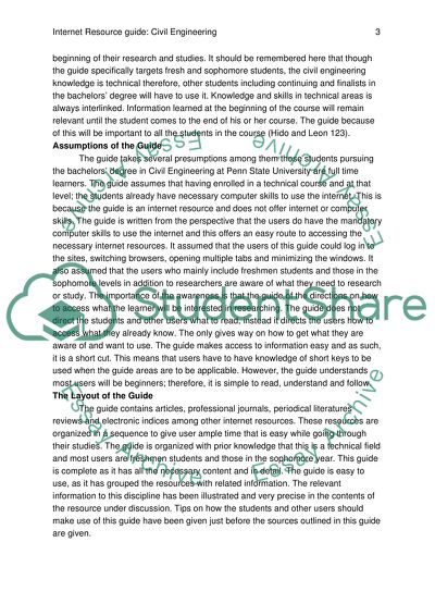 Internet Resource Guide: Civil Engineering