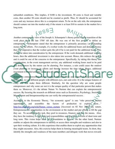 entrepreneur career essay