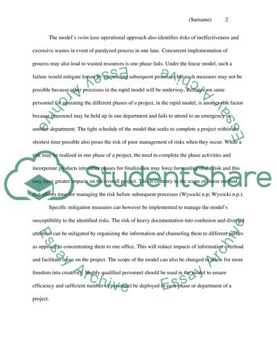 Risk Management in Rapid Linear and Linear PMLC