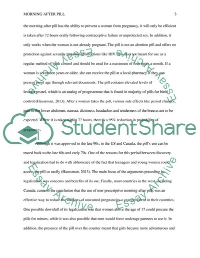 Morning after Pill - Pro and Contra