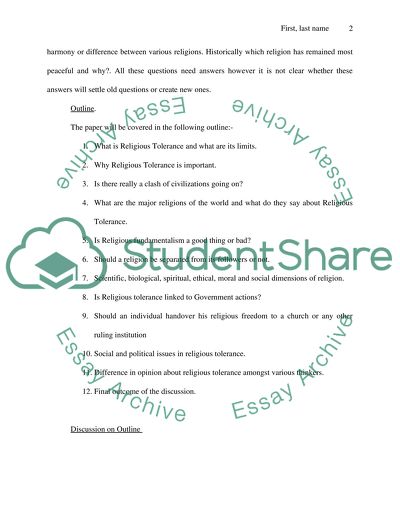 Tolerance between Religious