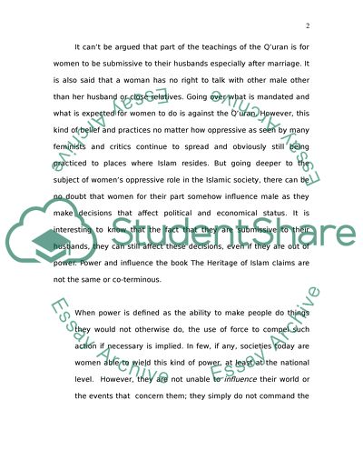 Islamic Women in the Socio-Political World