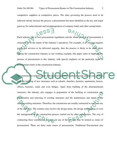 Types of Procurement Routes in the Construction Industry