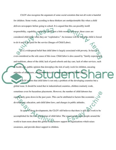 Child Labor and the Global Village