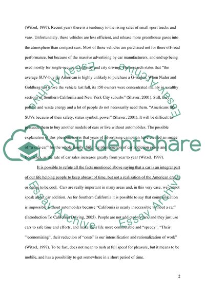 Phenomena of Car Addiction