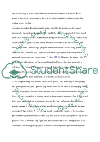 Pornography: the Validity of Contrasting Arguments