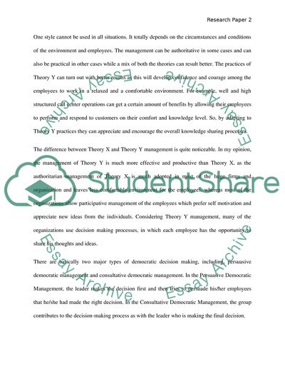 MGMT455 U1 IP Theory X & Y