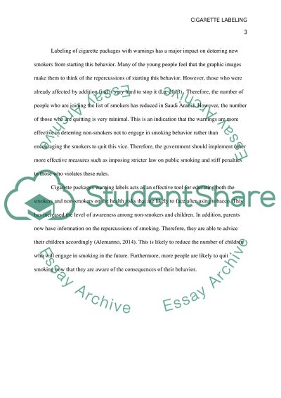 Impact of cigarette packages warning labels on Saudi Arabian people and to what extent