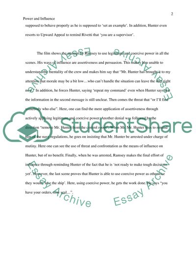 Crimson Tide you tube video on power and influence