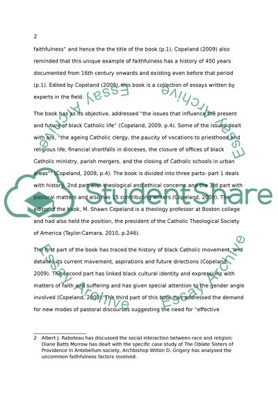 The Black Catholic Experience Critique