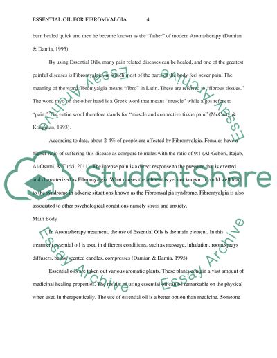 Can Essential Oils Be Effective for Pain Relief and Help with Pain Associated with Fibromyalgia