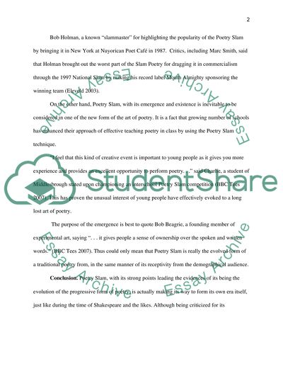 Poetry Slam as an Emerging New Social Art Trend