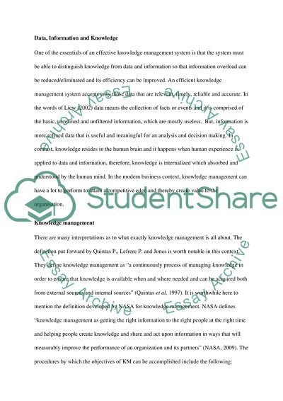 Organizations Approaches to Knowledge Management