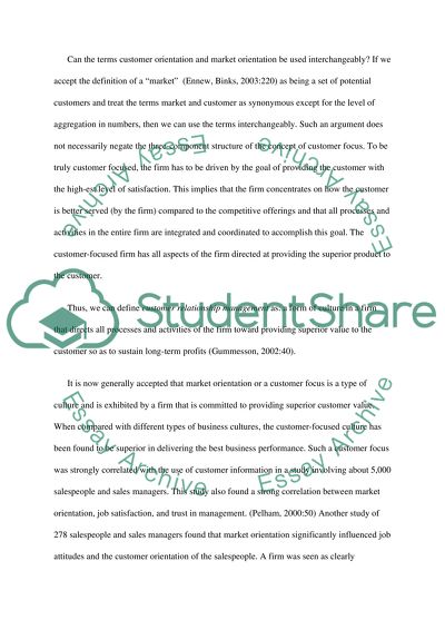 The Implementing Customer Relationship Management