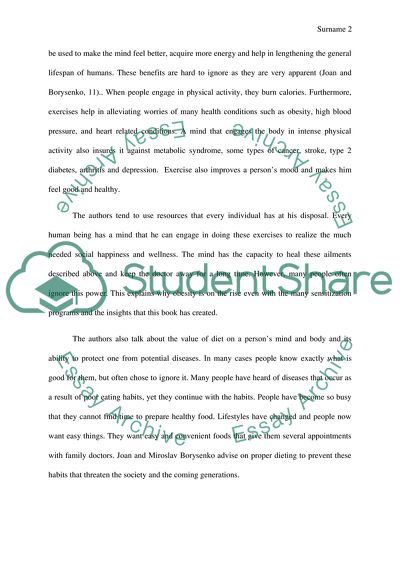 Analysis of The Power of the Mind to Heal - Renewing Body, Mind and Spirit by Joan and Miroslav Borysenko