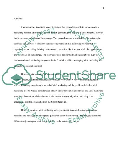 Viral Marketing and Buying Behaviour